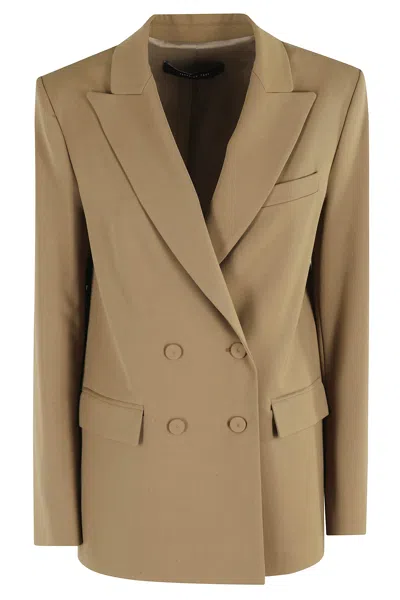 Federica Tosi Giacca Doppiopetto Frescolana In Brown