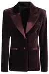 Federica Tosi Giacca Paralume Velluto Pontoglio Jackets Bordeaux In Purple