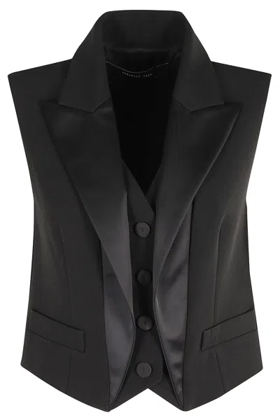 Federica Tosi Peak-lapel Waistcoat In Black