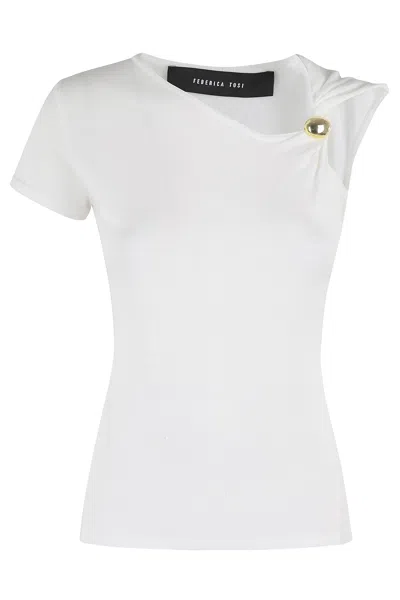 Federica Tosi Gioiello Viscosa Stretch In White