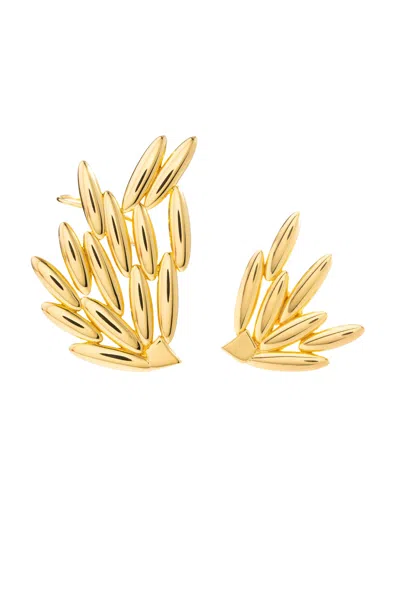 Federica Tosi Gold Blair 18k Gold Plated Bronze Metal Earrings