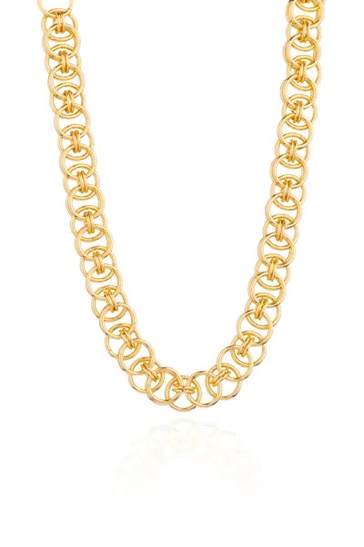 Federica Tosi Gold Lace Bella 18k Gold Plated Bronze Metal Necklace