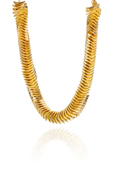 Federica Tosi Gold Lace Kate 18k Gold Plated Bronze Metal Necklace