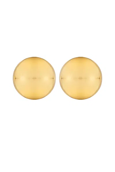 Federica Tosi Gold Luna 18k Gold Plated Bronze Metal Earrings
