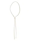 Federica Tosi Long Silver-plated Bronze Necklace With Adjustable Knot Detail In Gold