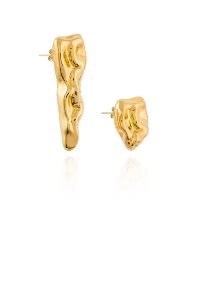 Federica Tosi Gold Tooth 18k Gold Plated Bronze Metal Earrings