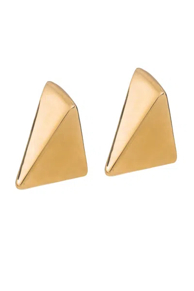 Federica Tosi Gold Virtual 18k Gold Plated Bronze Metal Earrings