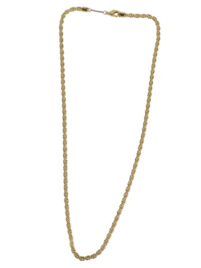 Federica Tosi Grace Gold-plated Texturized Necklace With Clasp Fastening In 18k Gold Plated Bronze Woman In Golden