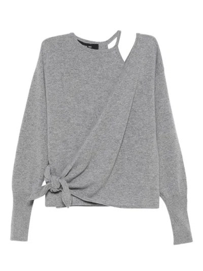 Federica Tosi Gray Knot Sweater By
