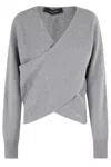 Federica Tosi Crossover Long-sleeves Sweater In Gray