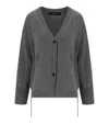 Federica Tosi Grey Cardigan With Laces In Grey