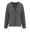 Federica Tosi Grey Cardigan With Laces