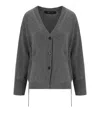 Federica Tosi Grey Cardigan With Laces