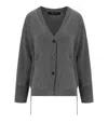 Federica Tosi Grey Cardigan With Laces In Gray