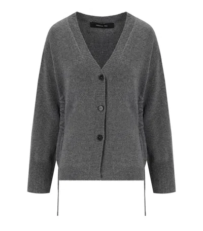 Federica Tosi Grey Cardigan With Laces