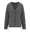 Federica Tosi Grey Cardigan With Laces In Grey