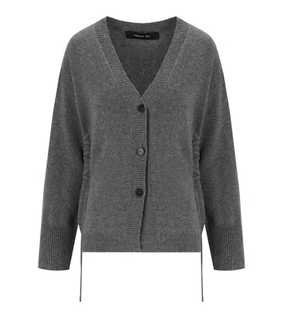 Federica Tosi Grey Cardigan With Laces