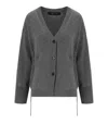 Federica Tosi Grey Cardigan With Laces In Grey