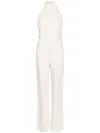 Federica Tosi Halterneck Open-back Jumpsuit In Neutrals