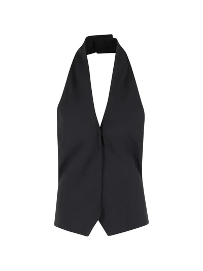 Federica Tosi Halterneck Top In Black
