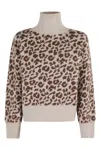 Federica Tosi Leopard-print High-neck Sweater In Pink