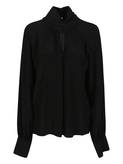 FEDERICA TOSI HIGH-NECK BALLOON-SLEEVE BLOUSE