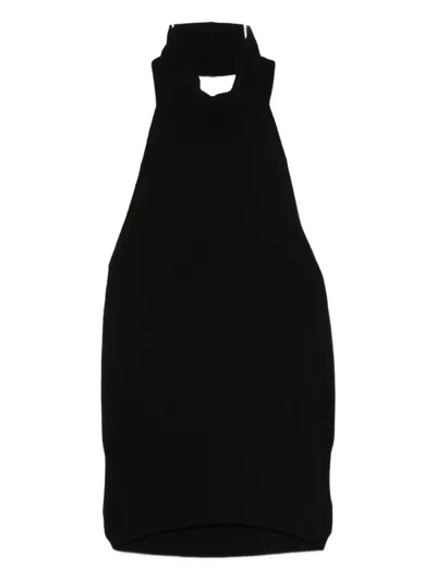 Federica Tosi High-neck Halter Top In Black