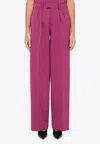 Federica Tosi High-waisted Peony Trousers In Pink