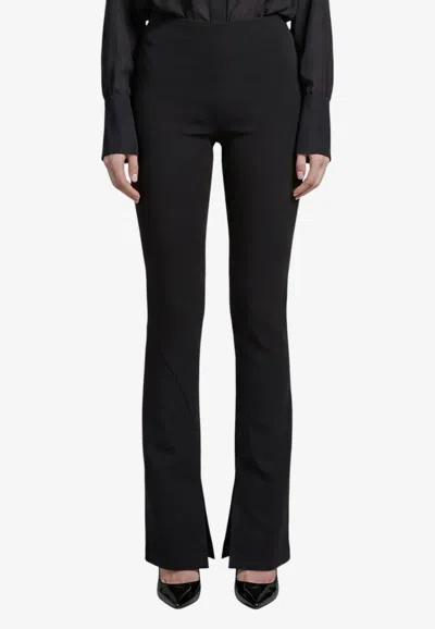 Federica Tosi High-waist Slit Tailored Pants In Black