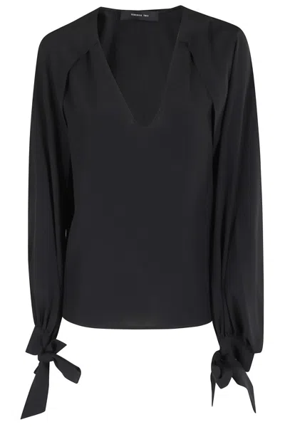 Federica Tosi Hooded Blouse In Black
