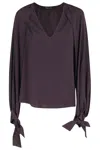 Federica Tosi Hooded Blouse In Purple