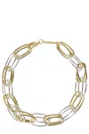 Federica Tosi Interlinked Gold And Silver-toned Necklace In Gold