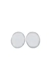 Federica Tosi 'luna' Metallic Earings With Rear Butterfly Clasp Closure And Circular Design In White