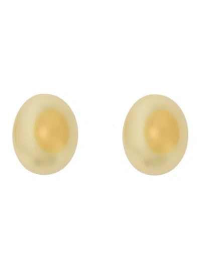 Federica Tosi Isa' Gold Tone Earrings With Clip Closure In 18k Gold Plated Bronze In Not Applicable