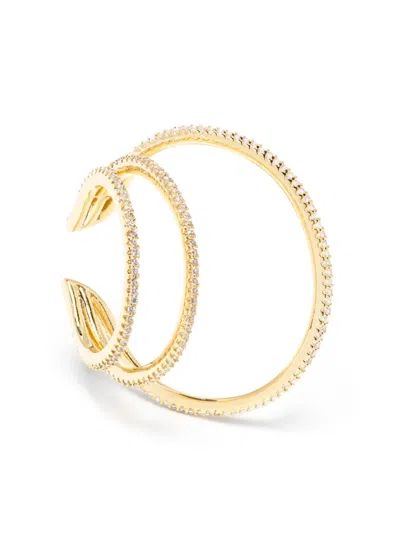 Federica Tosi Jade Crystal-embellished Ear Cuff In Gold