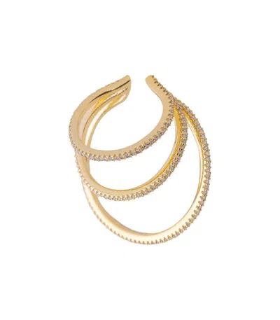 Federica Tosi Jade Gold Ear Cuff Earring