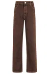 Federica Tosi Jeans Carry Over 5 Tasche In Brown