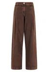 Federica Tosi Button-fastening Jeans In Brown