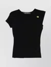 Federica Tosi Asymmetrical Black Top With Brooch Detailing