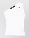 Federica Tosi Jewel Embellished Asymmetrical Neckline Top