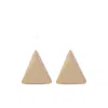 Federica Tosi Triangular Golden Earrings With Glossy Finish In Gold