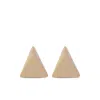 Federica Tosi Triangular Golden Earrings With Glossy Finish In Gold