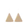 Federica Tosi Triangular Golden Earrings With Glossy Finish In Brown