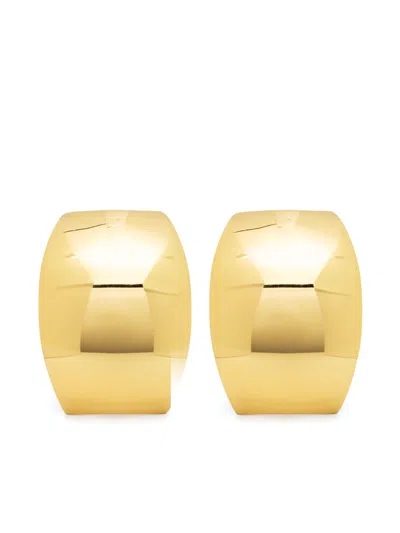 Federica Tosi Oval-design Polished Earrings In Yellow
