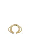 Federica Tosi Curved Open Design Polished Earrings In Gold