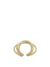 Federica Tosi Curved Open Design Polished Earrings In Gold