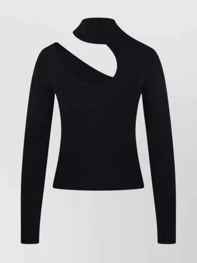 Federica Tosi Knitwear With Asymmetric Cut-out Detail In Black