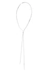 Federica Tosi Long Silver-plated Bronze Necklace With Adjustable Knot Detail In Silver