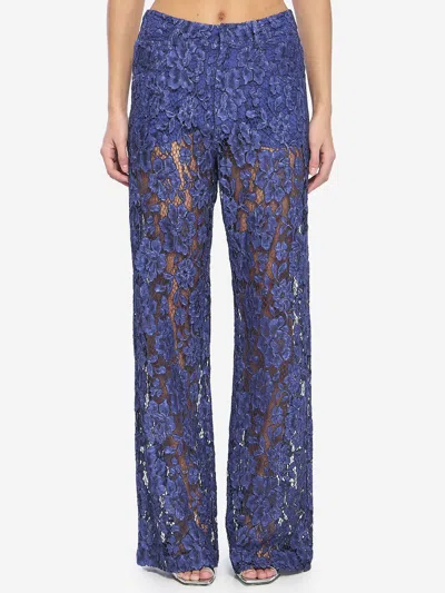 Federica Tosi Lace Pants In Blue