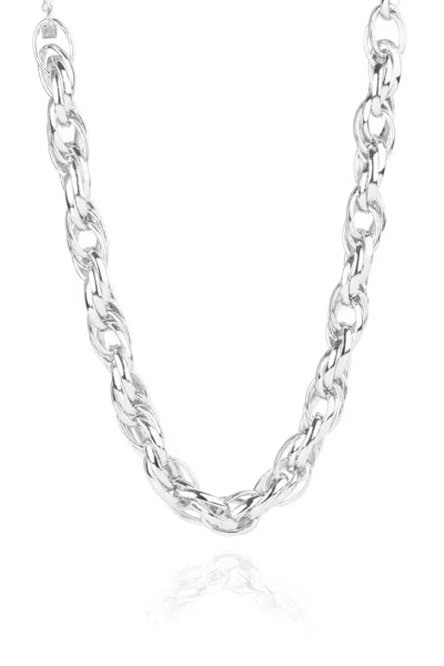 Federica Tosi Rose Chain Necklace In Metallic